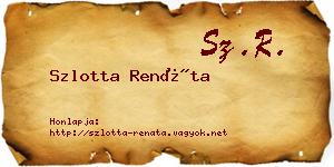 Szlotta Renáta névjegykártya