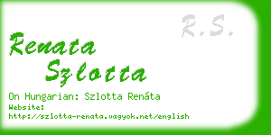 renata szlotta business card