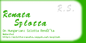 renata szlotta business card